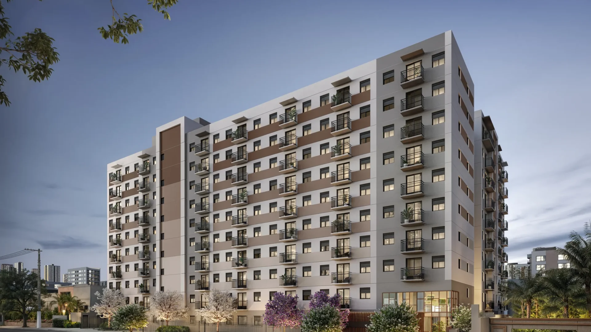 02 - PERSPECTIVA ILUSTRADA DA FACHADA NOTURNA