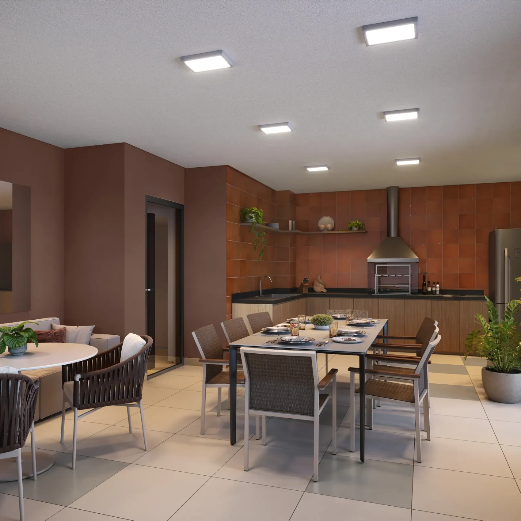 06 - PERSPECTIVA ILUSTRADA DA CHURRASQUEIRA (8º PAVIMENTO)