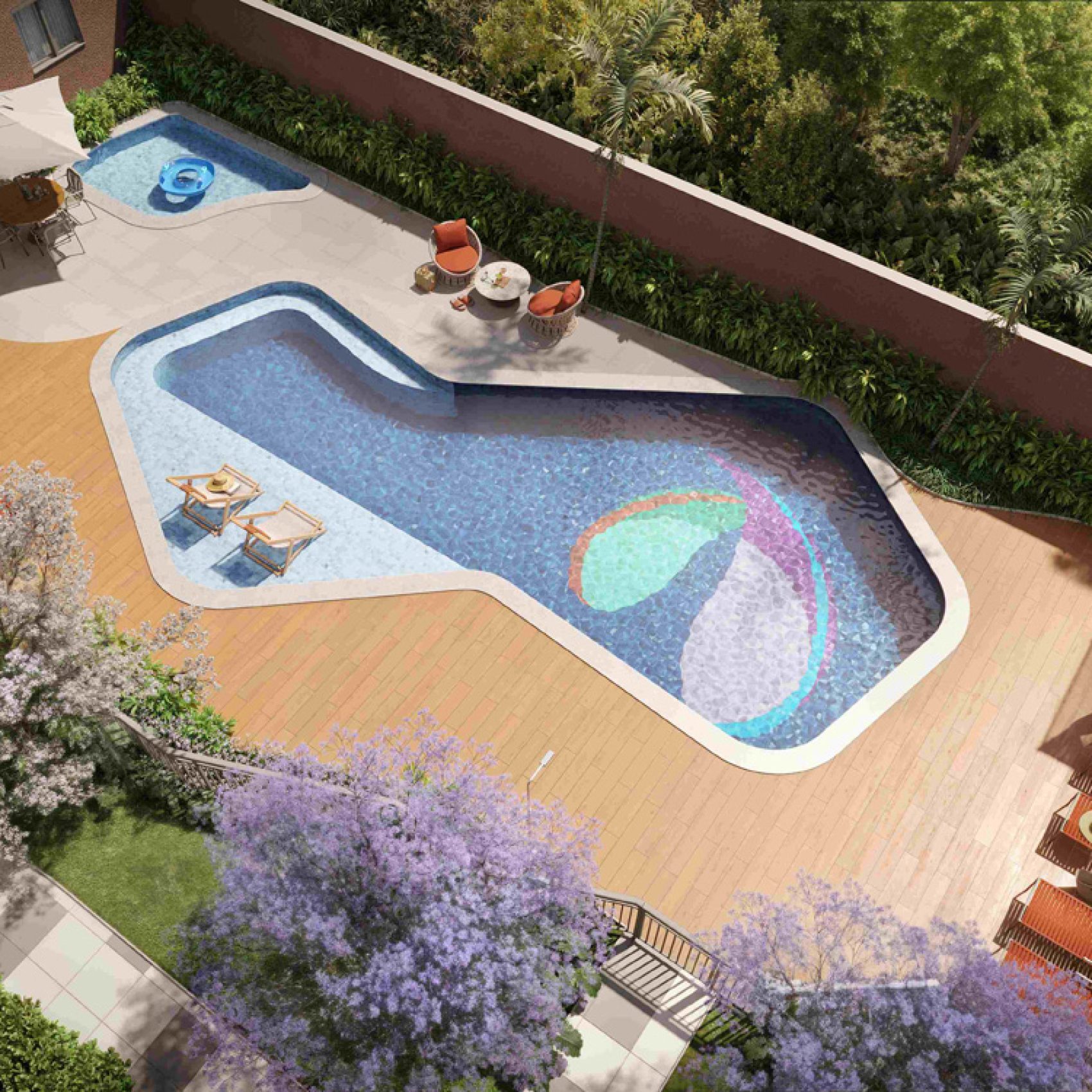 07.7 - PERSPECTIVA ILUSTRADA DO VOO DA PISCINA