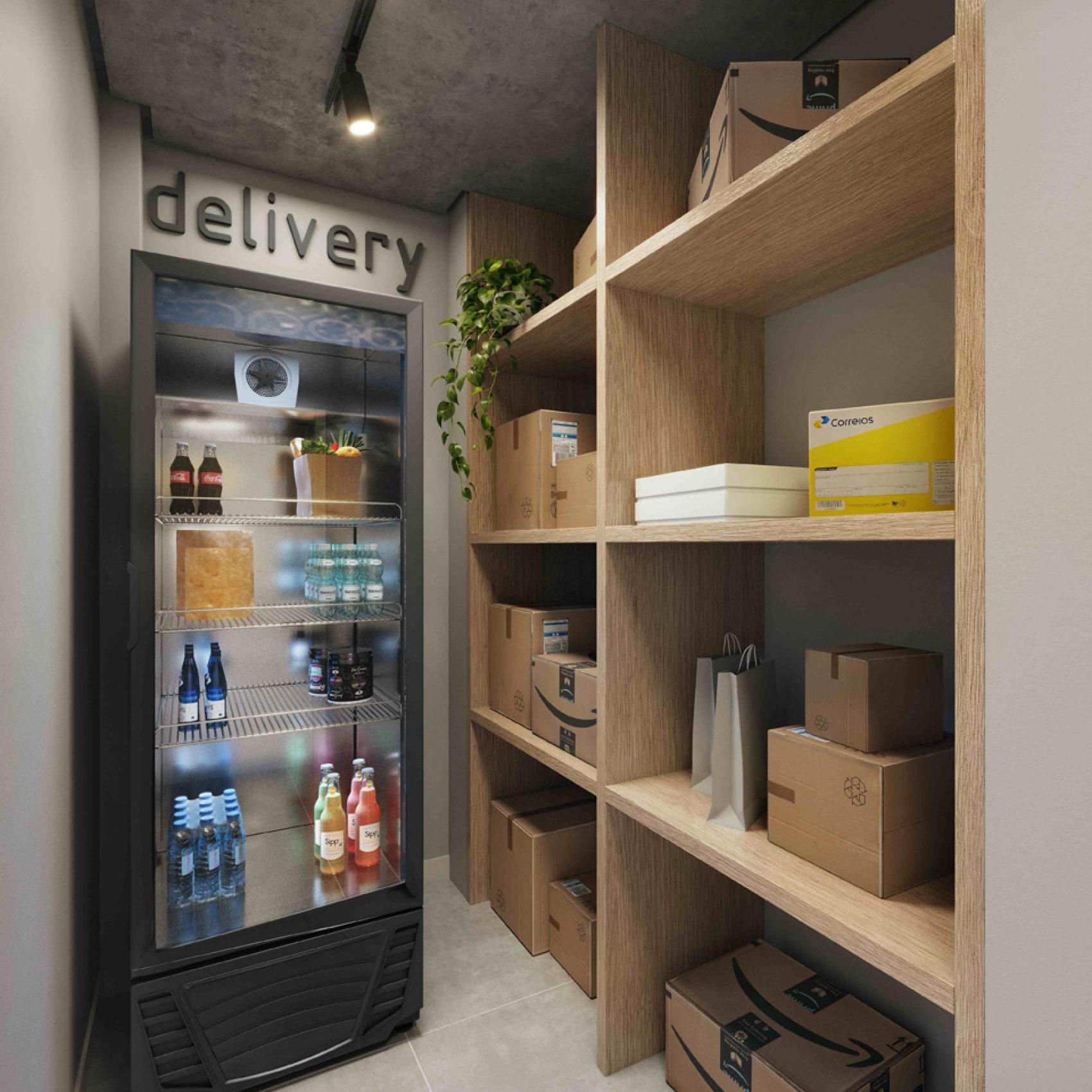 10 - PERSPECTIVA ILUSTRADA DA SALA PARA DELIVERY