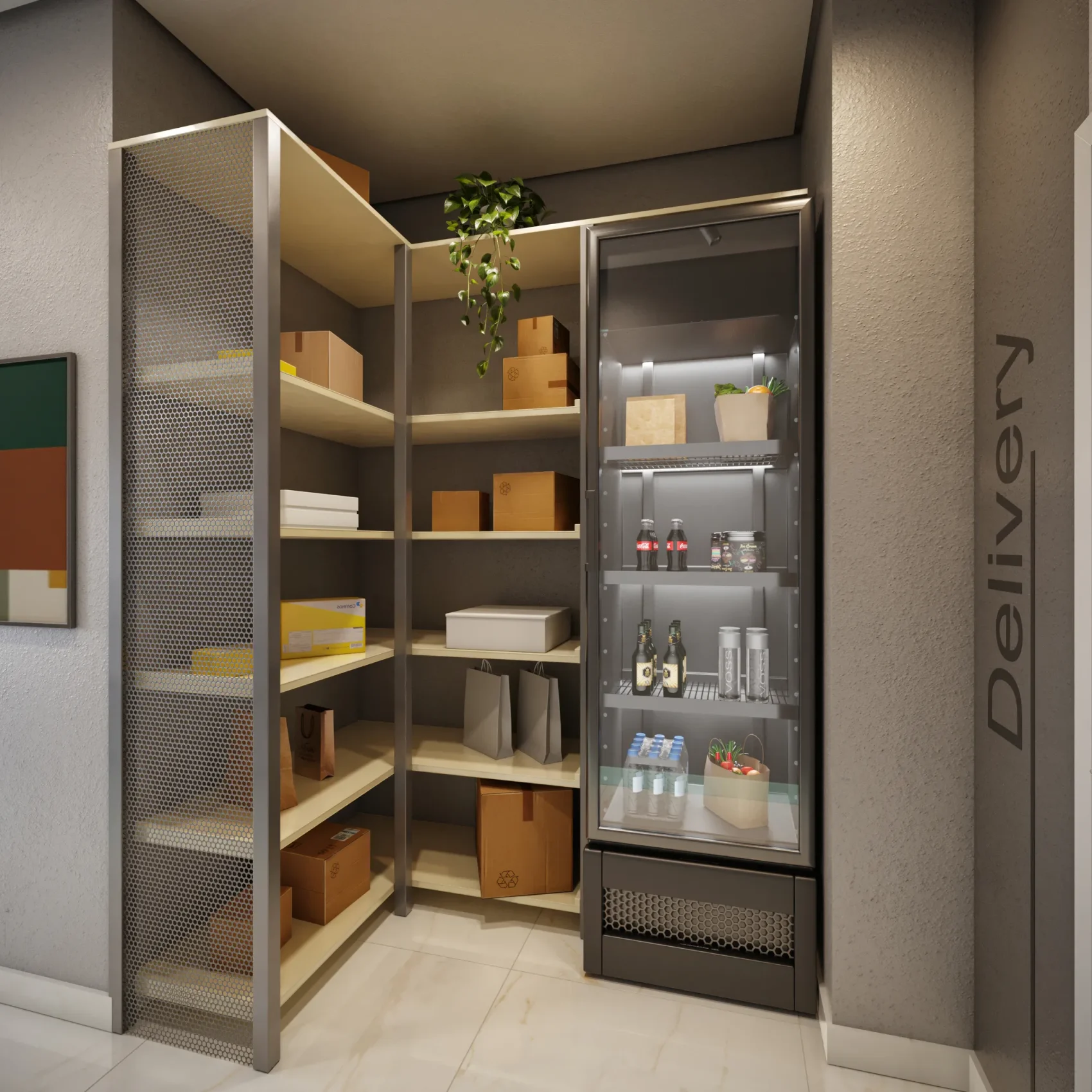 13 - PERSPECTIVA ILUSTRADA DA SALA PARA DELIVERY