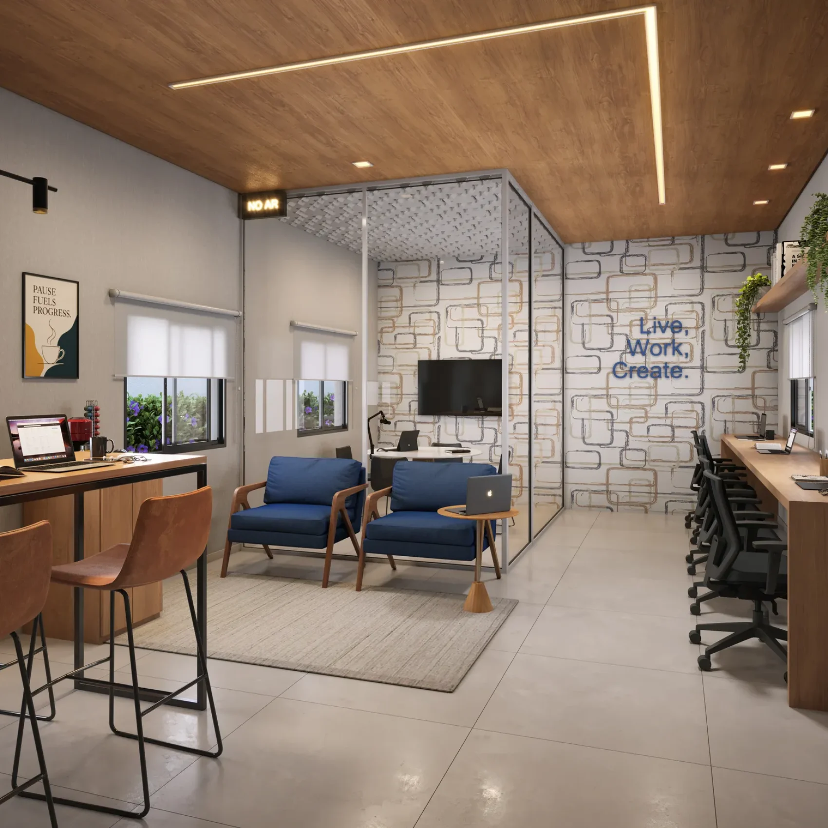 18 - 17 - PERSPECTIVA ILUSTRADA DO COWORKING