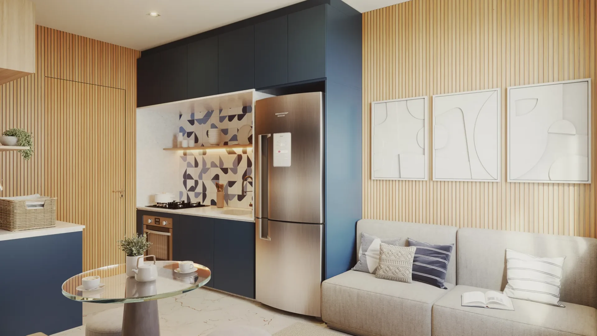 BENX_Butanta 23 - LIVING DO APTO. TIPO DE 32 M² COM 1 DORM