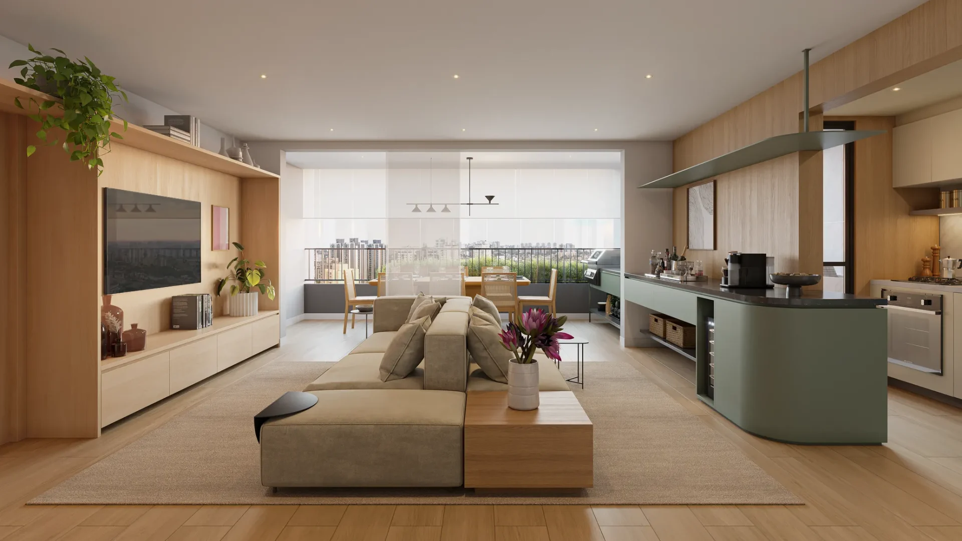 LIVING AMPLIADO DO APTO. DE 87 M² COM 2 SUÍTES_FINAL