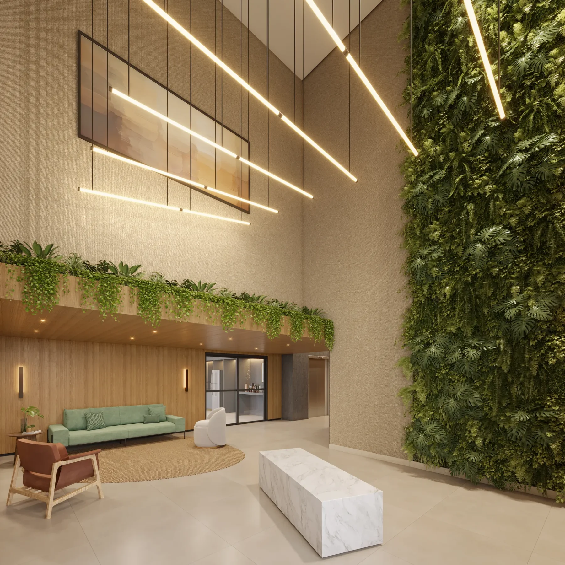 LOBBY COM PÉ-DIREITO DUPLO