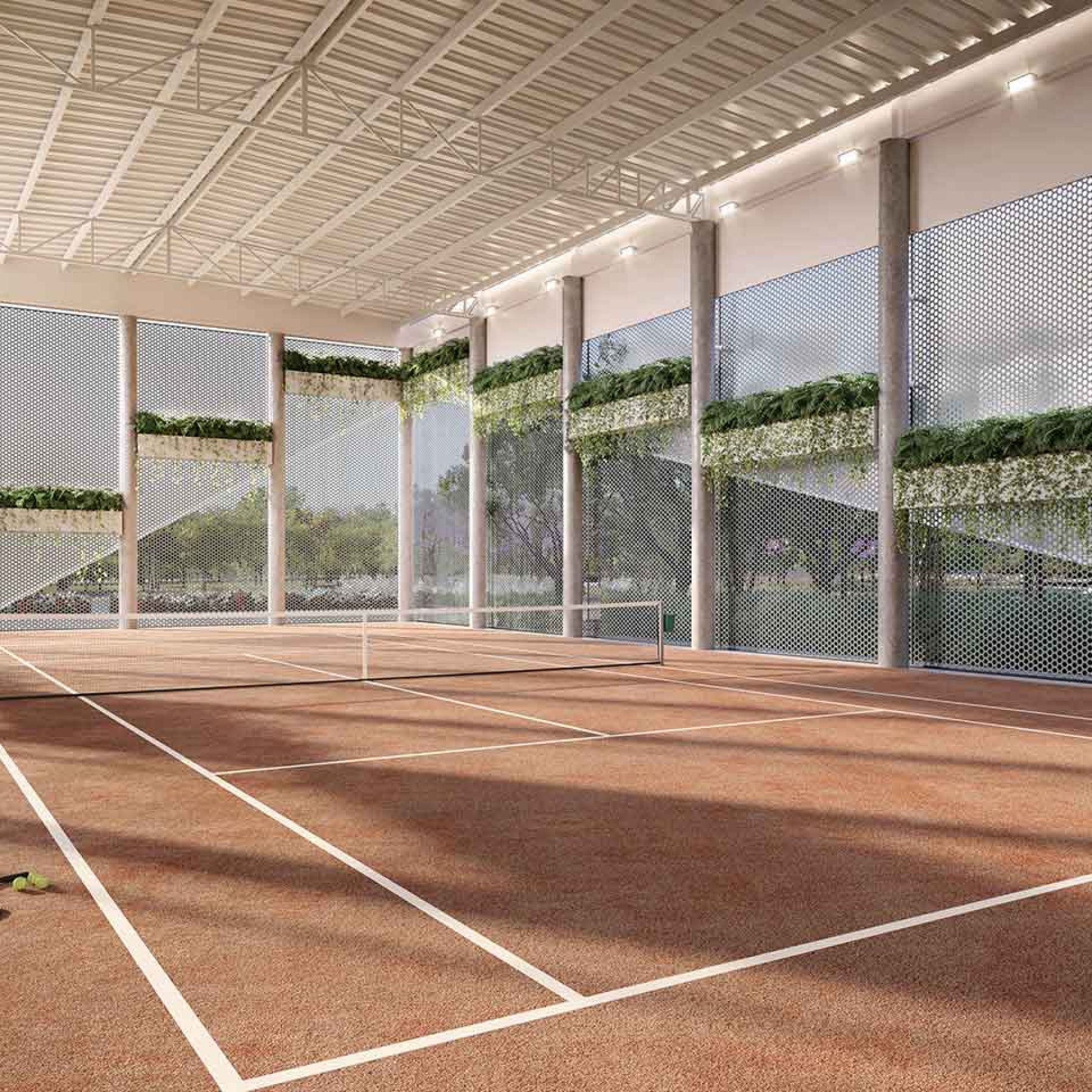 PARQUE GLOBAL │ TORRE REGENT │ PRESPECTIVA QUADRA DE TENIS COBERTA