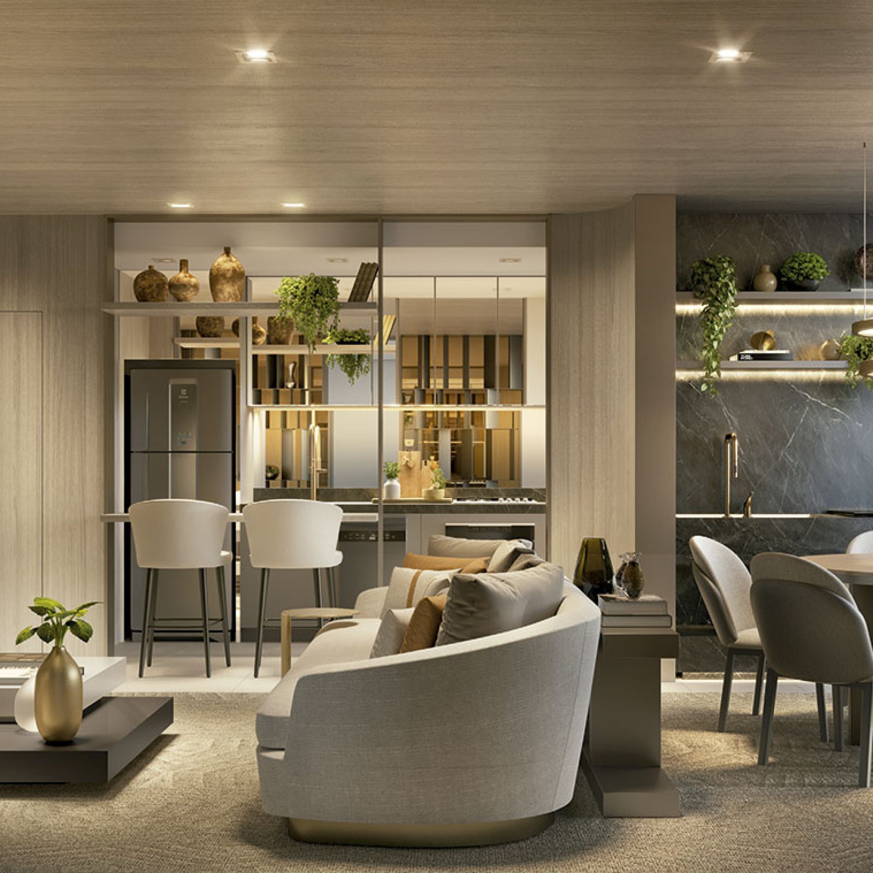 PARQUE GLOBAL │ TORRE RESIDENCE │ LIVING 77M2