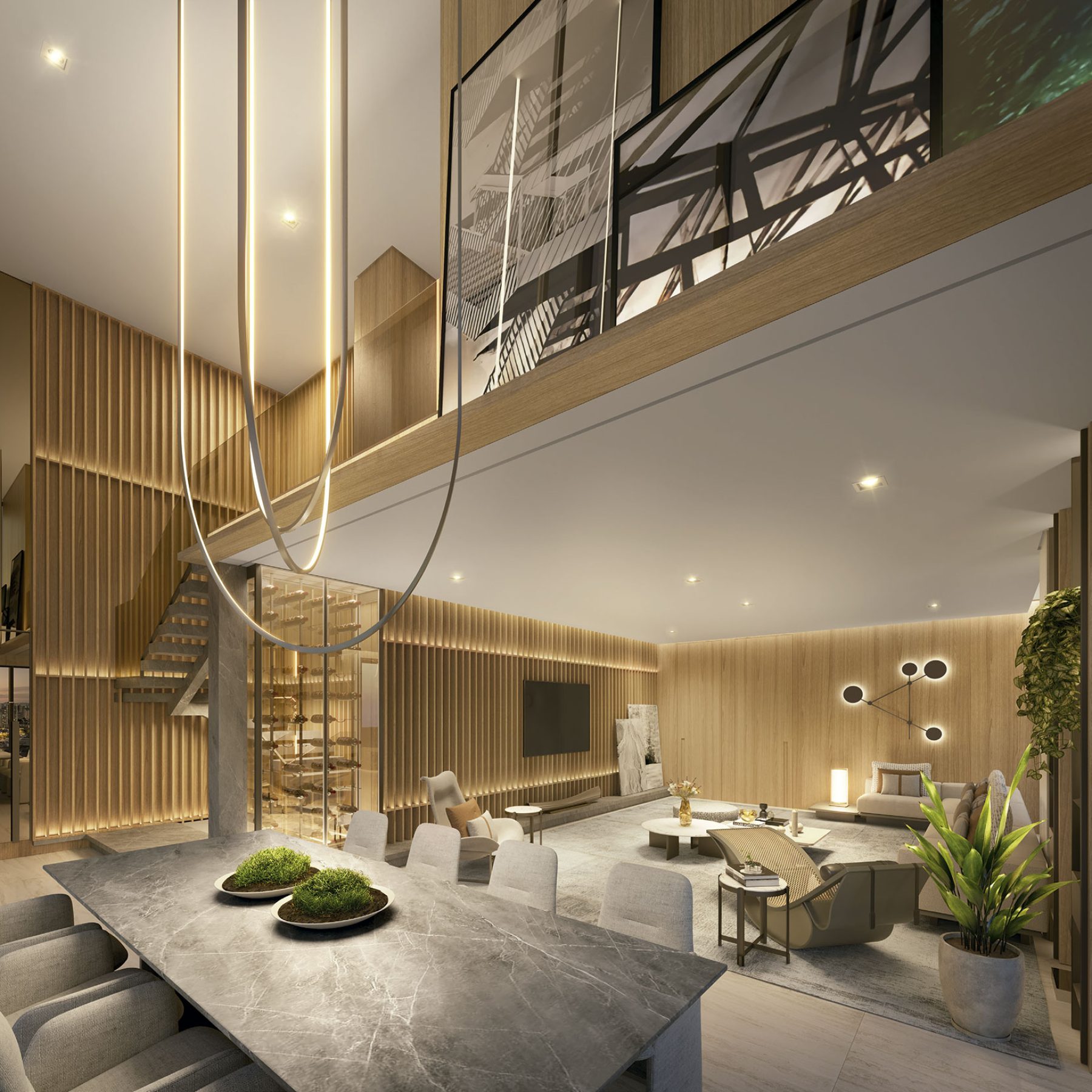 PARQUE GLOBAL │ TORRE RESIDENCE │ LIVING PENTHOUSE 311M2