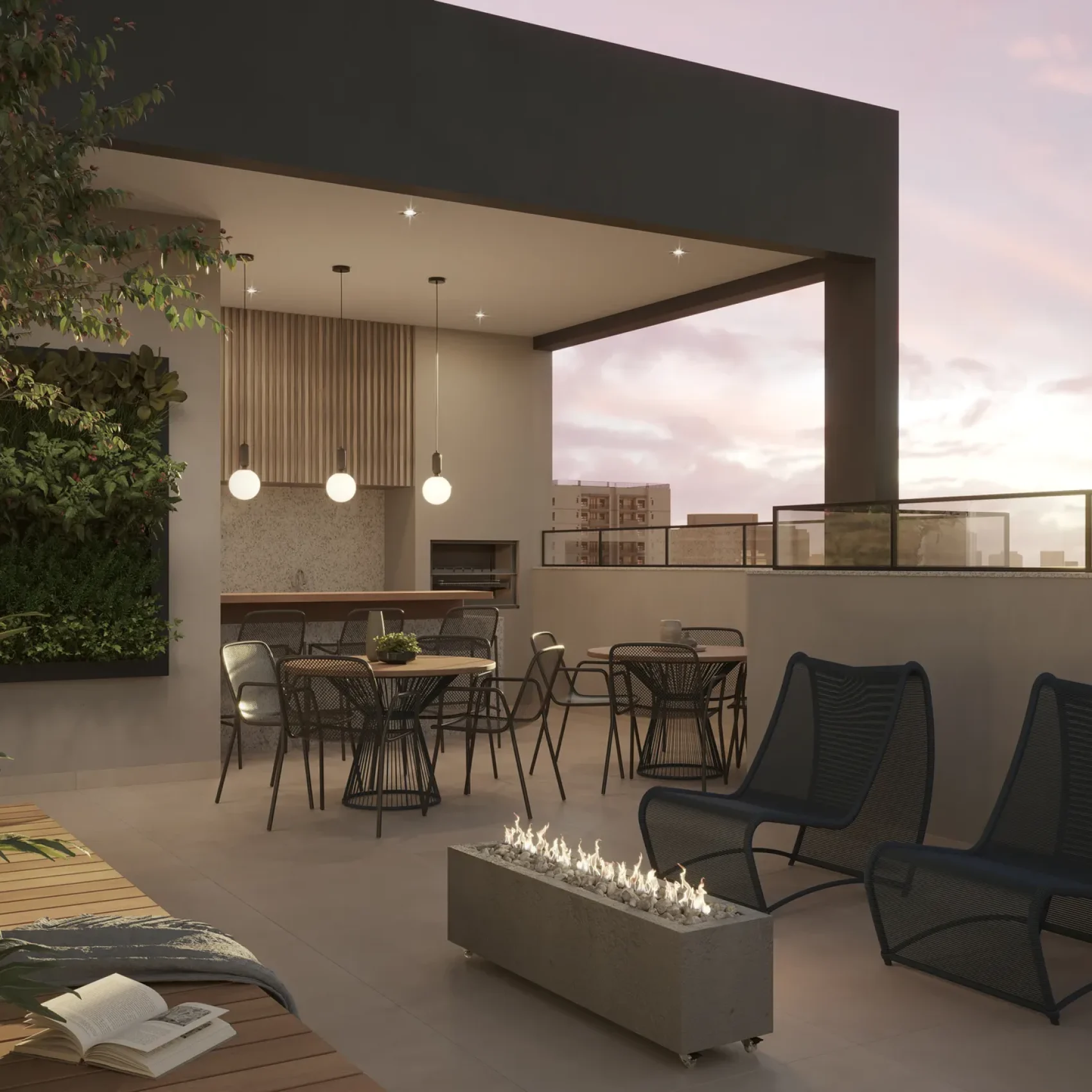 Rooftop gourmet no 24º andar com churrasqueira